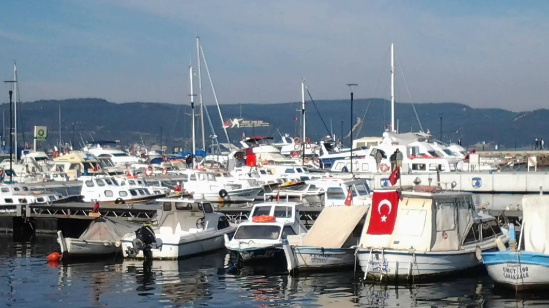 Çanakkale marina and waterfront beside the Dardanelles
