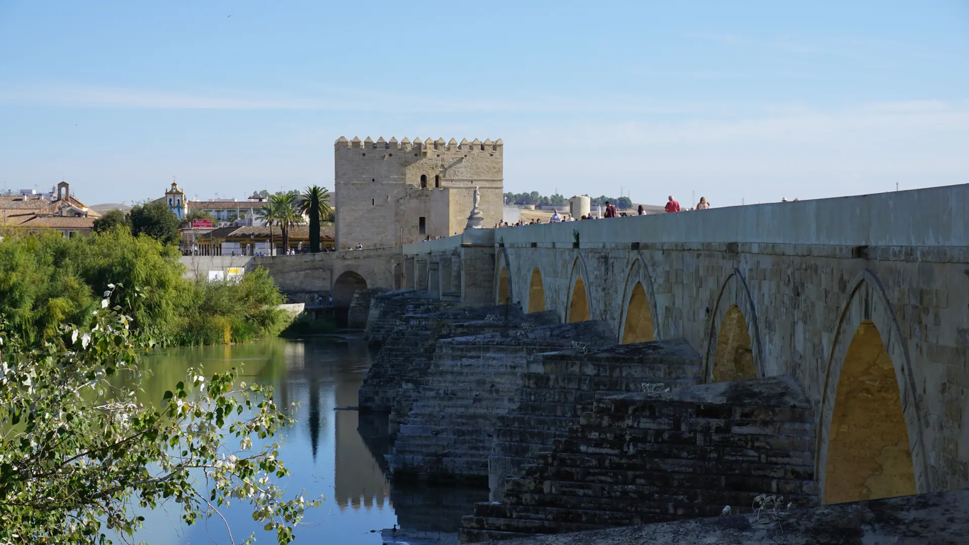 Roman Bridge and Calahorra Tower beside the Guadalquivir in Córdoba