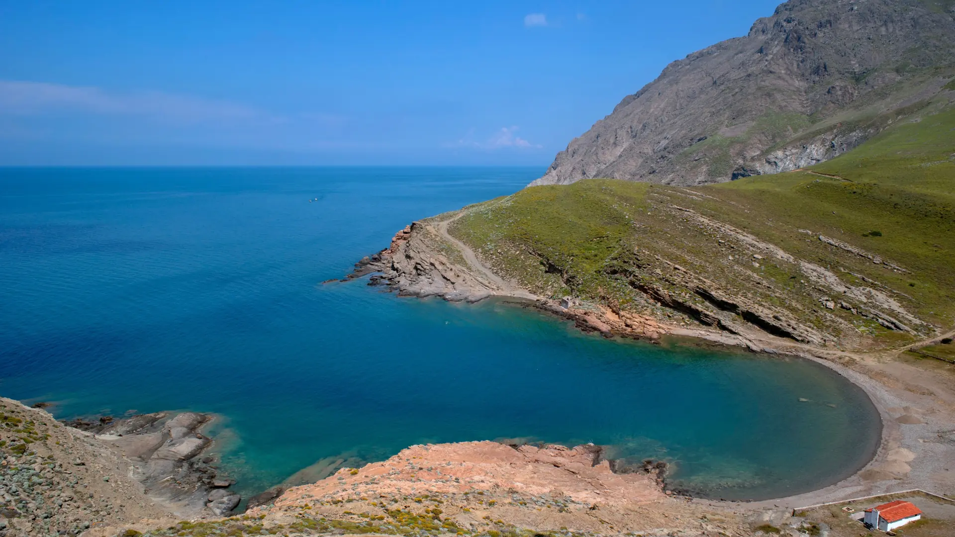 Kardamos beach and clear blue coves on Gökçeada