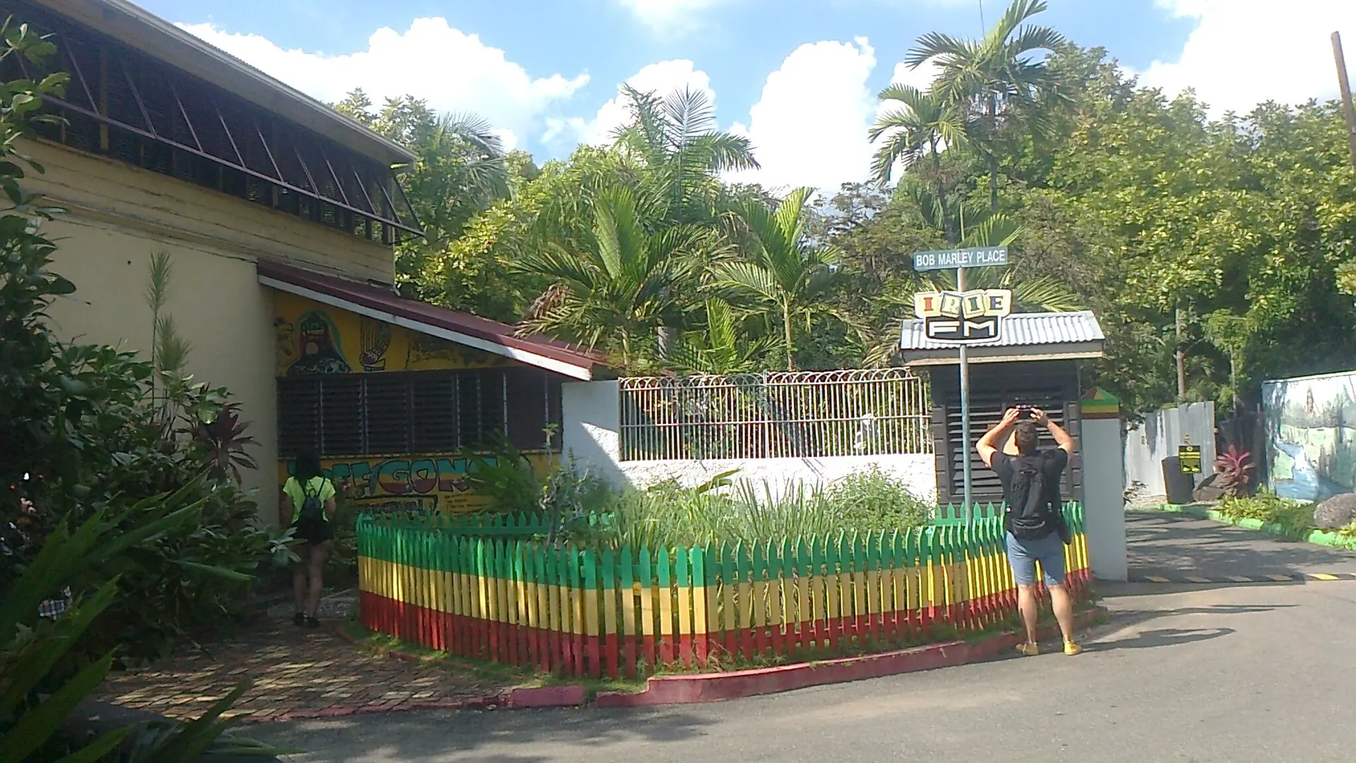 The courtyard of the Bob Marley Museum on Hope Road in Kingston