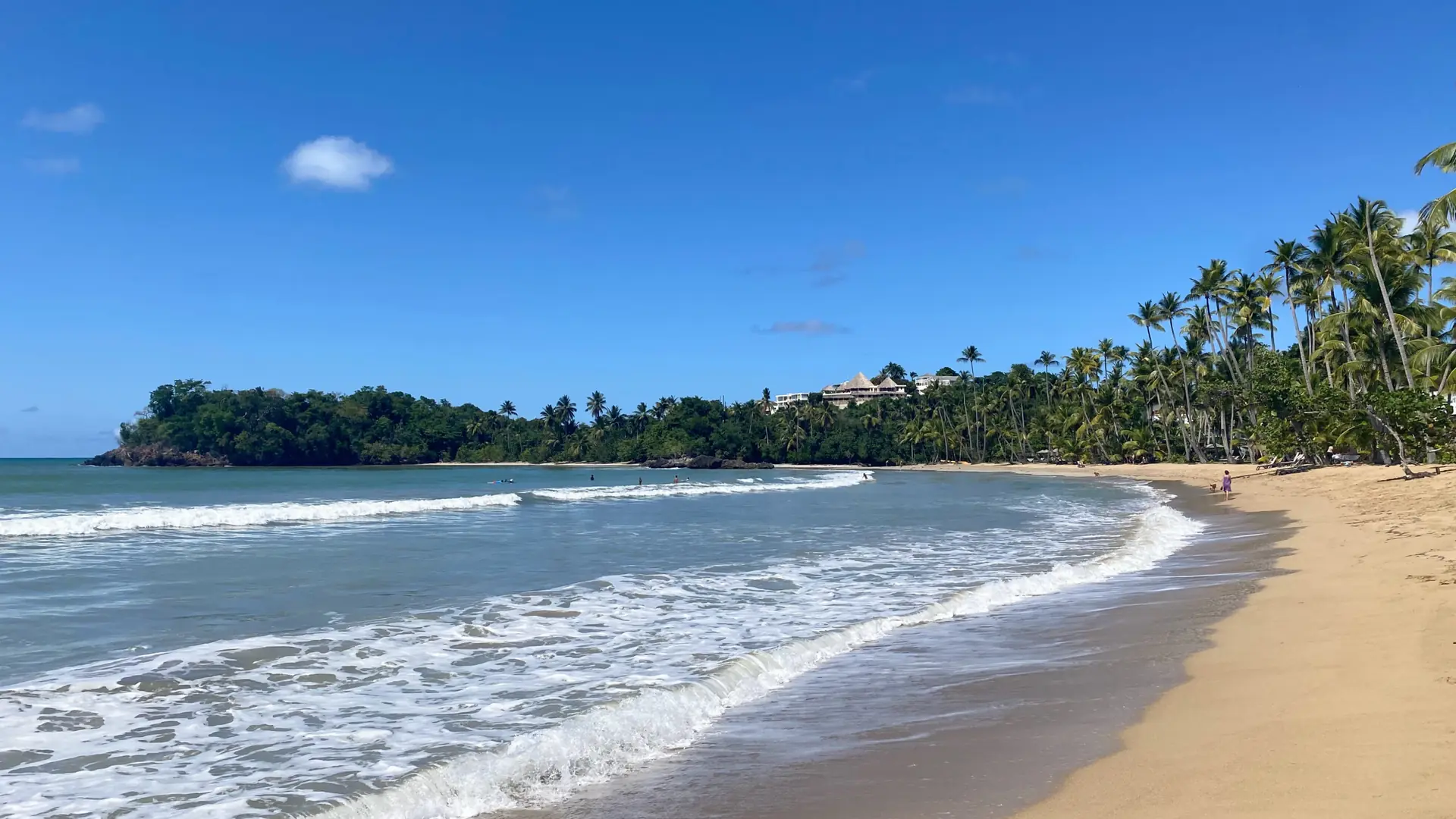 Sunny Playa Bonita bay west of Las Terrenas