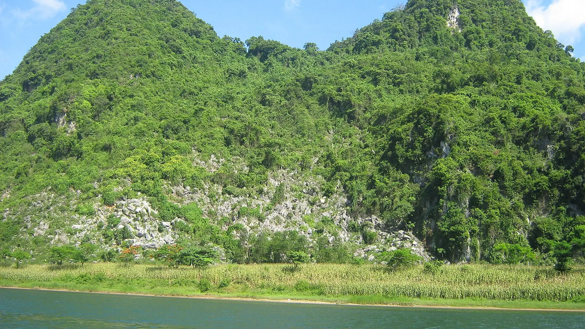 Phong Nha-Ke Bang forest, limestone ridges and fields