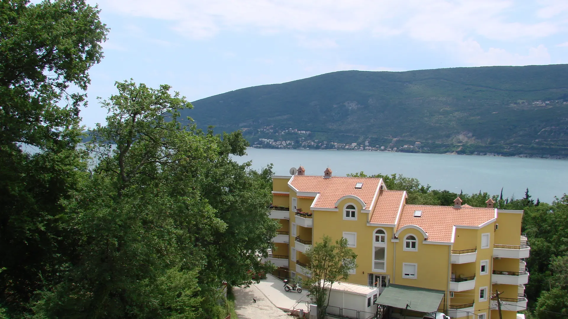 Residential buildings in Topla above the Bay of Kotor