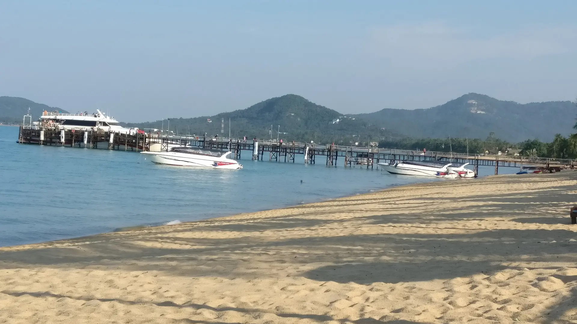 Mae Nam's quiet palm-backed beach on northern Koh Samui