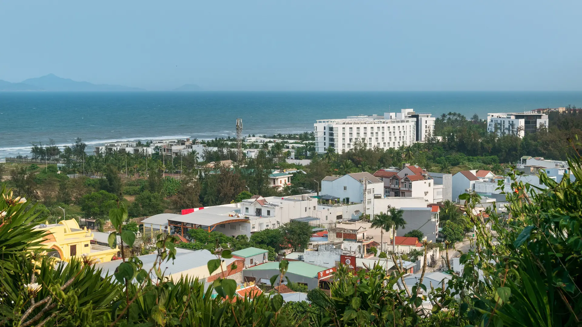Da Nang southern coastline seen from the Marble Mountains