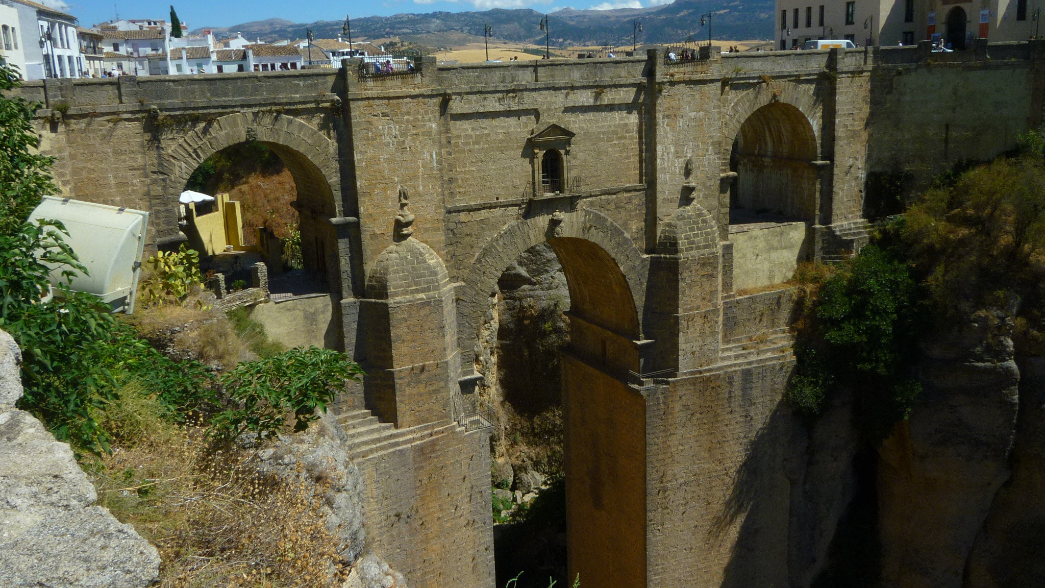 Puente Nuevo spanning the El Tajo gorge in Ronda in bright daylight