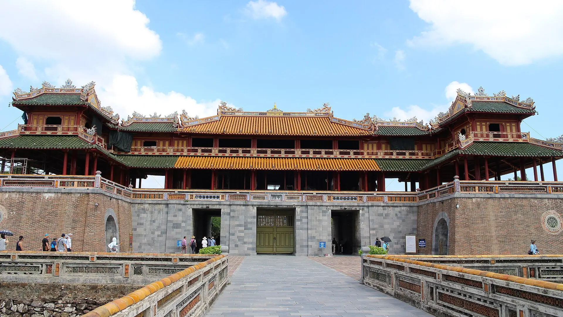 Ngo Mon terracotta roofline at Hue Imperial City