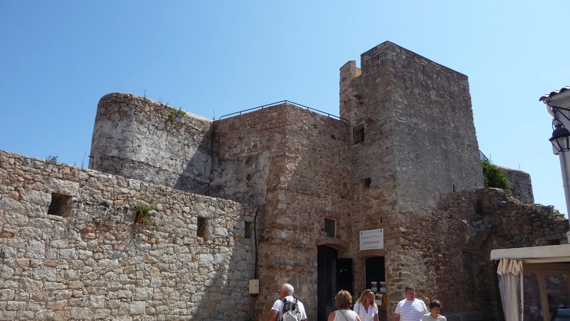 Stone walls and entrance of the Bastion de France in Porto-Vecchio
