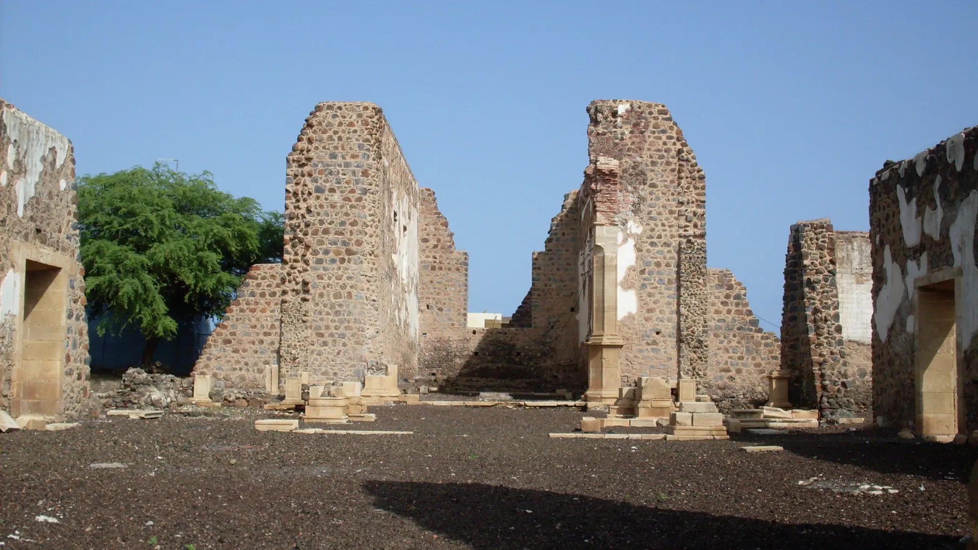 Ruins of the old cathedral in Cidade Velha on Santiago