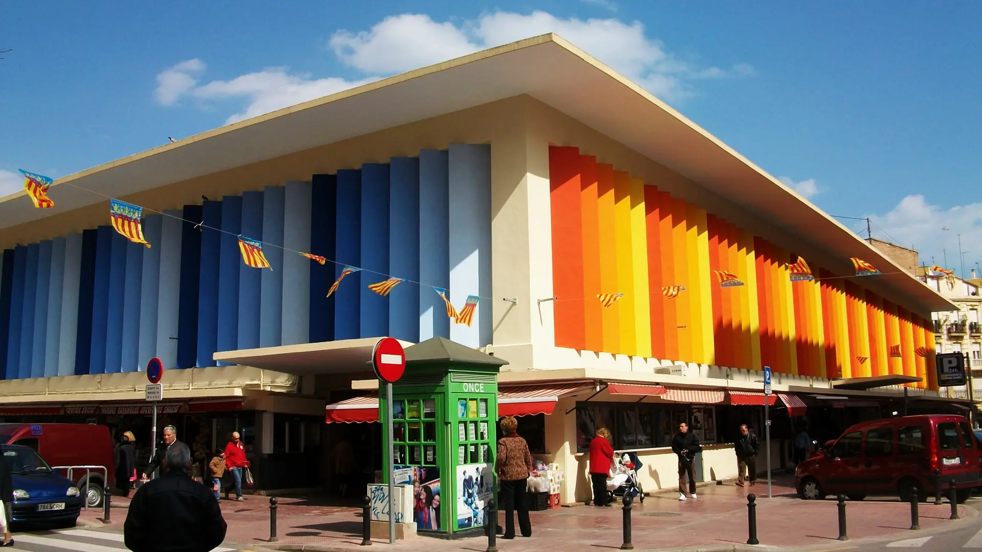 Colourful exterior of Mercat de Russafa