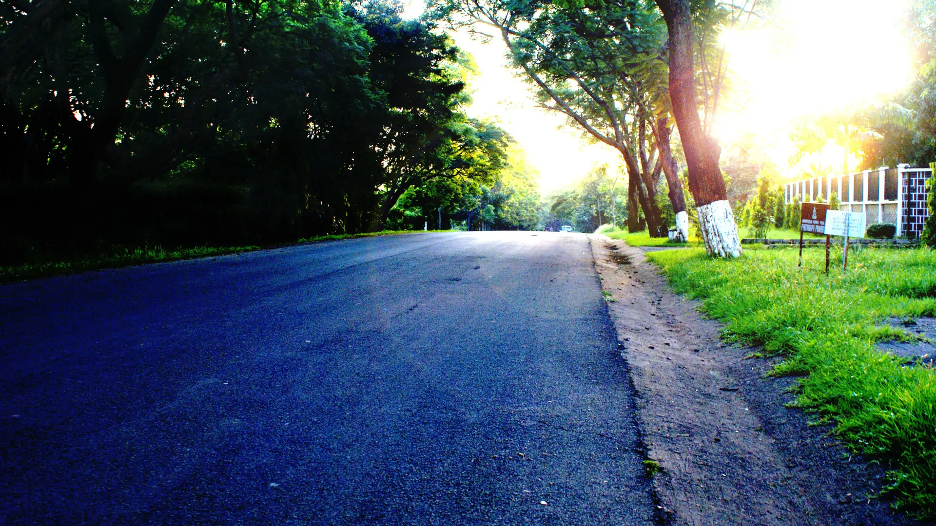 Sunlit Kilimanjaro Road in Moshi’s Shanty Town