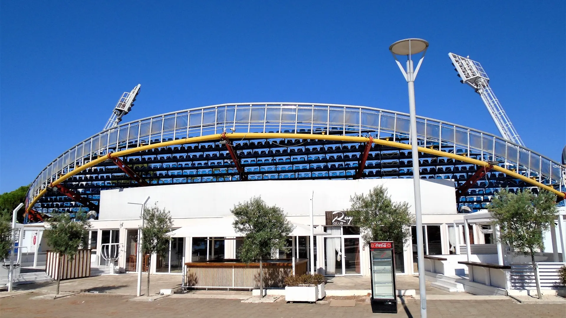Entrance and seating structure of the Goran Ivanišević tennis stadium in Umag